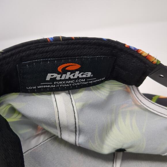 Palm Tree Snapback Trucker Hat Multi One Size Adjustable Tropical Print Pukka - Picture 9 of 10